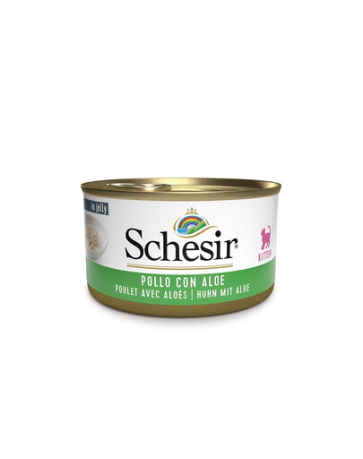 SCHESIR Nassfutter Huhn mit Aloe für Kätzchen 6x85g
