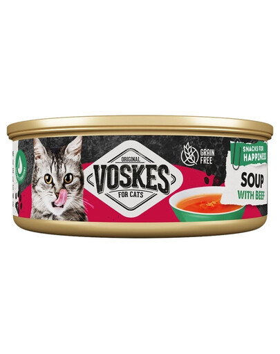 VOSKES Nassfutter Suppe mit Rind für Katzen getreidefrei 50 g