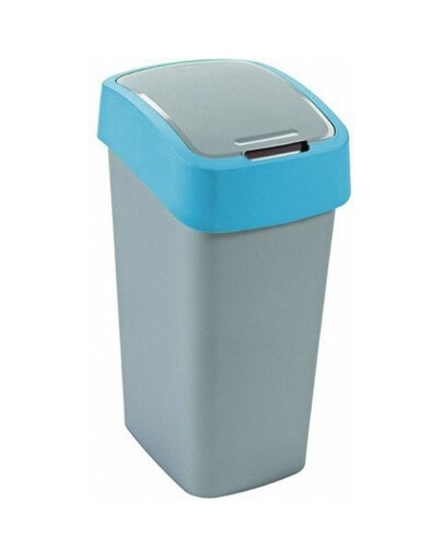 CURVER Mülleimer FLIP BIN 45L silber/blau