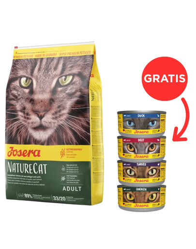 JOSERA Nature Cat 10 kg + 4 Dosen GRATIS