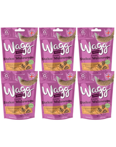 Wagg Mini Steaks mit Rind und Käse gebackene Snacks für Hunde 6x125g
