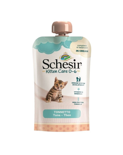 SCHESIR Kitten Care Thunfischpaste Nassfutter für Kätzchen 150 g