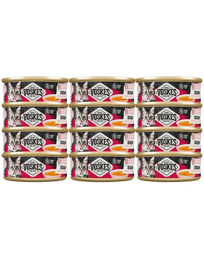 VOSKES Soup with Salmon Suppe mit Lachs für Katzen getreidefrei 12x50 g