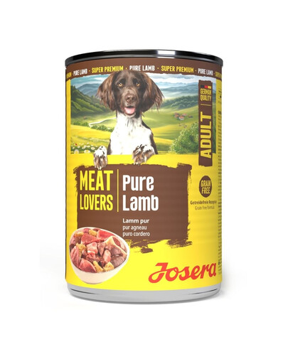 JOSERA Meat Lovers Nassfutter mit Lamm für adulte Hunde getreidefrei 400 g