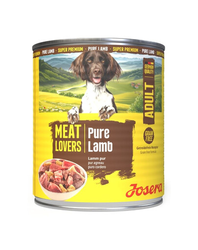 JOSERA Meat Lovers Nassfutter mit Lamm für adulte Hunde getreidefrei 800 g