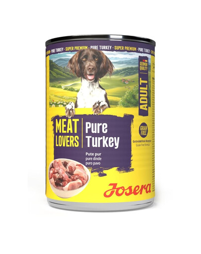 JOSERA Meat Lovers Nassfutter mit Pute für adulte Hunde getreidefrei 400 g