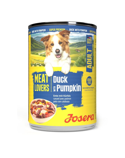 JOSERA Meat Lovers Nassfutter mit Ente und Kürbis für adulte Hunde getreidefrei 400 g