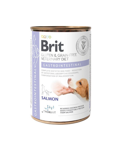 BRIT Veterinary Diet Gastrointestinal Nassfutter mit Lachs für Hunde mit Verdauungsproblemen 400 g