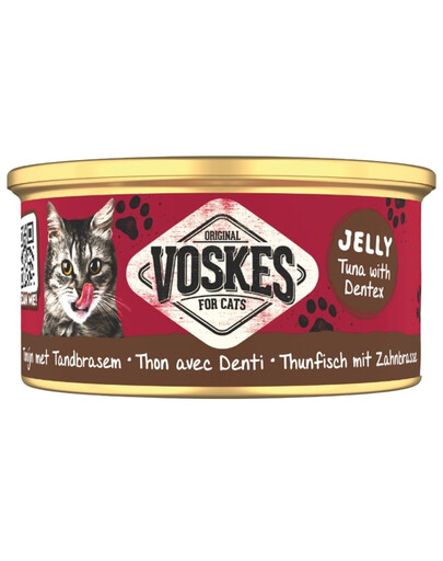 VOSKES Jelly Tuna with Dentex Nassfutter mit Thunfisch und Dentex in Gelee für Katzen 85g