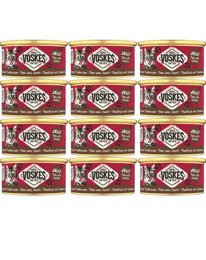 VOSKES Jelly Tuna with Dentex Nassfutter mit Thunfisch und Dentex in Gelee für Katzen 12x85 g