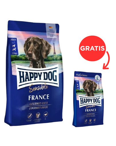 HAPPY DOG Sensible France 11 kg + 1 kg GRATIS