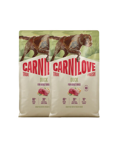 CARNILOVE True Fresh Dog Duck Adult 2X12 kg sucha karma ze świeżą kaczką dla dorosłych psów
