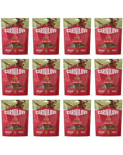 CARNILOVE Dog Soft Snack Duck 12x200g miękkie przysmaki z kaczką dla dorosłych psów