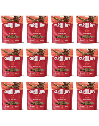 CARNILOVE Dog Jerky Beef Fillet 12x100g przysmaki z wołowiną dla dorosłych psów