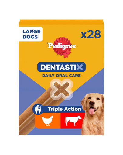 DentaStix (duże rasy) przysmak dentystyczny dla psów 28 szt. - 4x270g