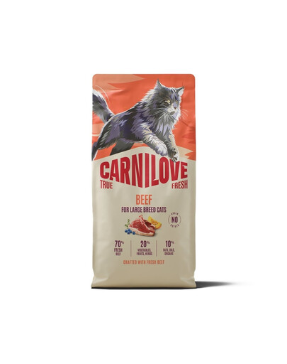 CARNILOVE True Fresh Adult Large mit Rind für große Katzenrassen getreidefrei 6 kg