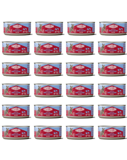CARNILOVE Cat Can Paté Turkey and Salmon for Kittens 24x100 g z indykiem i łososiem, pasztet dla kociąt