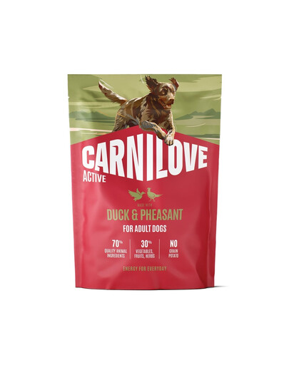 CARNILOVE Active Trockenfutter Ente und Fasan für adulte Hunde getreidefrei 1,5 kg