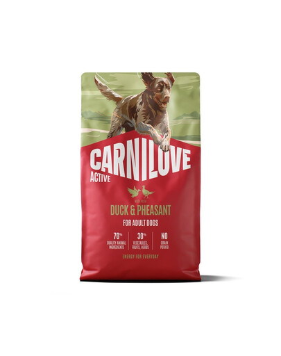 CARNILOVE Active Trockenfutter Ente und Fasan für adulte Hunde getreidefrei 4 kg