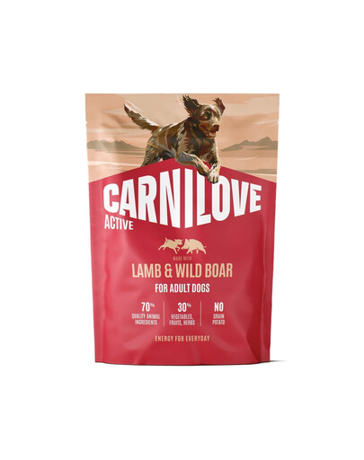 CARNILOVE Active Trockenfutter Lamm und Wildschwein für adulte Hunde getreidefrei 1,5 kg