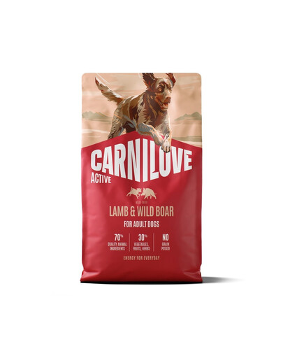 CARNILOVE Active Trockenfutter Lamm und Wildschwein für adulte Hunde getreidefrei 4 kg