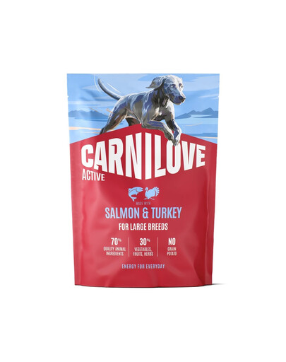 CARNILOVE Active Adult Large Breeds mit Lachs und Pute für adulte Hunde großer Rassen getreidefrei 1,5 kg