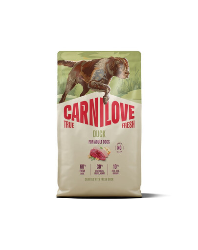 CARNILOVE True Fresh Duck Adult Trockenfutter mit Ente für adulte Hunde aller Rassen getreidefrei 4 kg