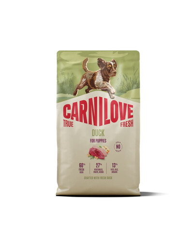 CARNILOVE True Fresh Dog Duck Puppies 4 kg sucha karma ze świeżą kaczką dla szczeniąt