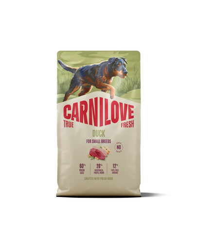 CARNILOVE True Fresh Trockenfutter mit Ente für adulte Hunde kleiner Rassen getreidefrei 4 kg