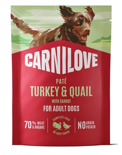 CARNILOVE Nassfutter Pastete mit Truthahn und Wachtel für adulte Hunde getreidefrei 300g