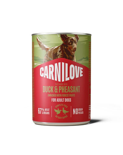CARNILOVE Dog Can Duck and Pheasant 400g pasztet z kaczką i bażantem dla dorosłych psów
