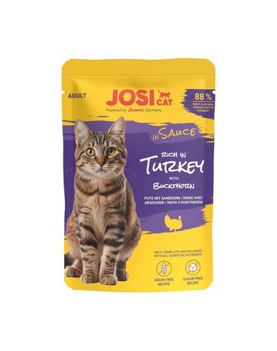 JOSERA JosiCat Bogaty w indyka w sosie 85 g karma mokra dla kotów