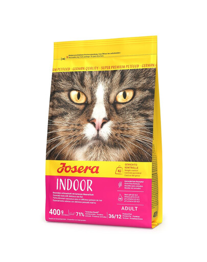 JOSERA Indoor Cat 400 g	bezzbożowa karma dla kotów domowych