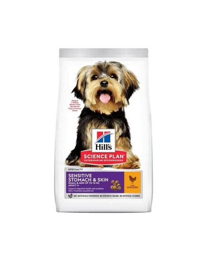 HILL'S Science Plan Adult Small Mini Sensitive Stomach and Skin Chicken 6 kg kurczak, dla wrażliwych psów małych i miniaturowych ras