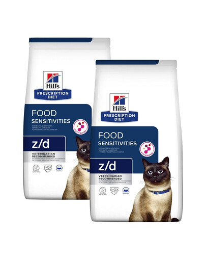 HILL'S Prescription Diet z/d Food Sensitivities Activ Biome 2x6kg dla kotów z wrażliwym układem pokarmowym