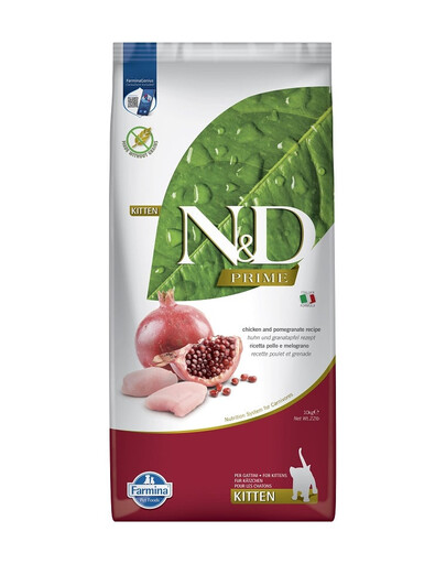 N&D Prime Kitten 10 kg kurczak z owocem granatu
