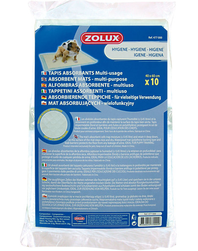 ZOLUX absorbierender Teppich für Hunde 60x40cm  - 10