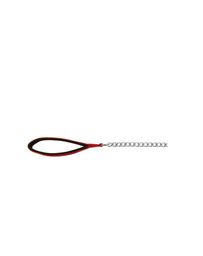 TRIXIE Kettenleine mit Nylon-Handschlaufe 1.00 m/4 mm rot