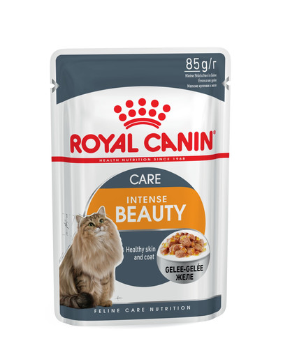 ROYAL CANIN Intense Beauty Katzenfutter nass in Gelee für schönes Fell 85 g
