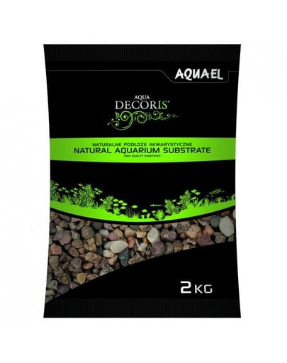 AQUAEL Mehrfarbiger Naturkies 5-10 mm 2kg