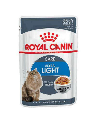ROYAL CANIN Ultra Light Care in Gelee 85 g Nassfutter in Gelee für ausgewachsene Katzen mit Neigung zu Übergewicht