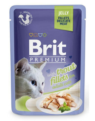 BRIT Premium Cat  Fillets in Jelly Forelle 85g