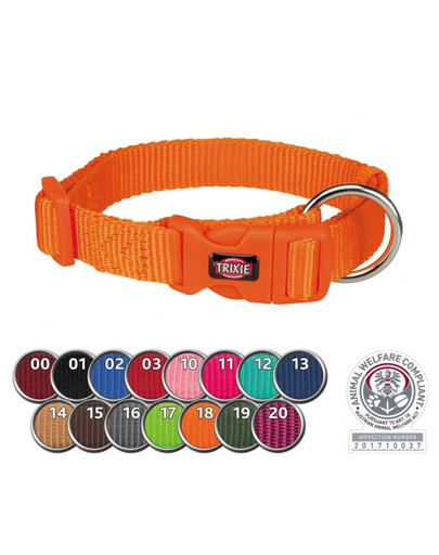 TRIXIE Premium Halsband, XS–S: 22–35 cm/10 mm, papaya