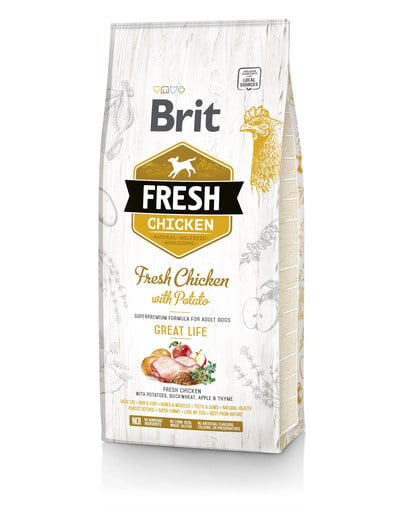 BRIT Fresh chicken with potato adult great life 2,5 kg