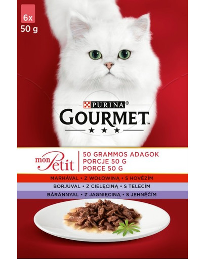 GOURMET Mon Petit mit Rind, Kalb, Lamm (6x50 g)