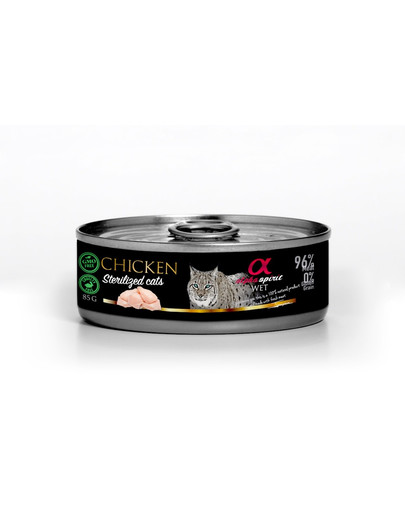 ALPHA SPIRIT Chicken for sterilised cats Hühner sterilisierte Katzen 85 g