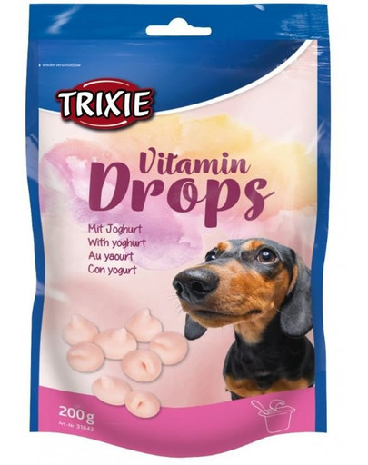 TRIXIE Snacks für Hund Vitamin Drops mit Joghurt 200 g