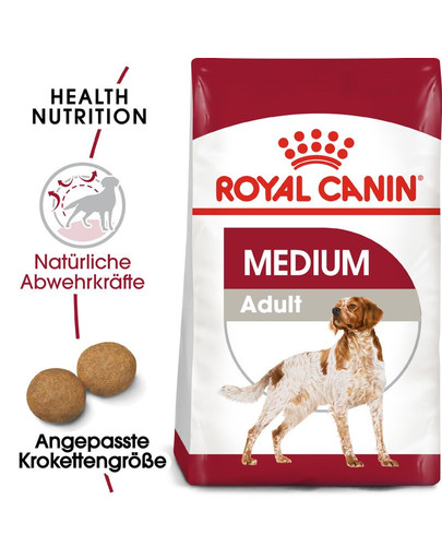 ROYAL CANIN MEDIUM Adult Trockenfutter für mittelgroße Hunde 15 kg