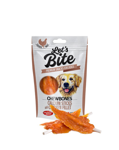 BRIT Let’s Bite Chewbones - Calcium Sticks with Chicken Fillet 300g