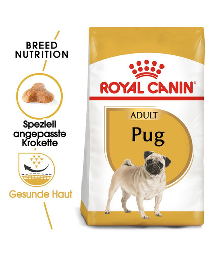 ROYAL CANIN Pug Adult Hundefutter trocken für Mops 500 g